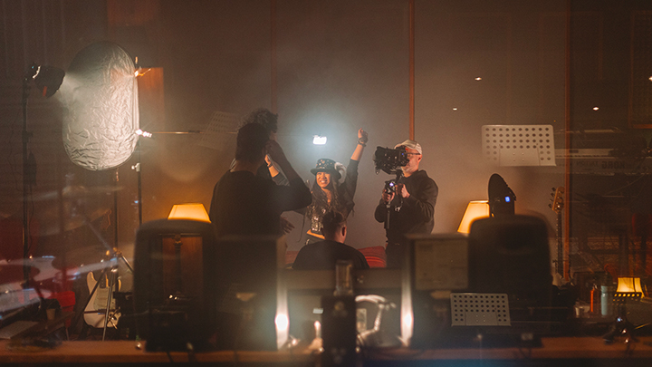 Tournage d'un clip musical